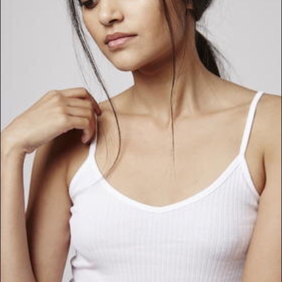 ribbed spaghetti strap tank